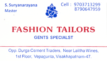 Fashion Tailors Gentss specialist vepagunta vizag visakhapatnam,Vepagunta In Visakhapatnam, Vizag