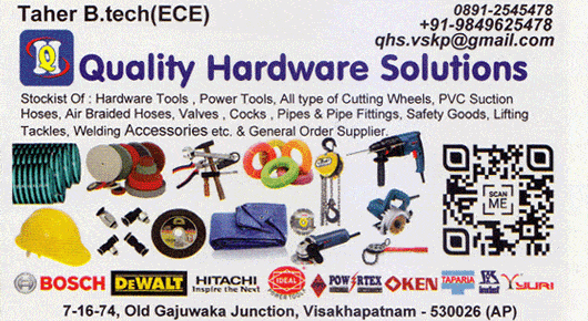 Quality Hardware Solutions in Visakhapatnam Vizag,Old Gajuwaka In Visakhapatnam, Vizag
