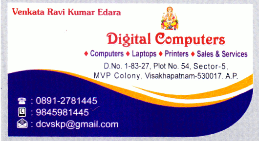 Digital Computers MVP Colony in Visakhapatnam Vizag,MVP Colony In Visakhapatnam, Vizag