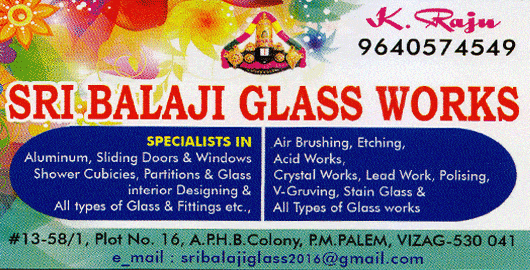 Sri Balaji Glass Works PM Palem in Visakhapatnam Vizag,PM Palem In Visakhapatnam, Vizag