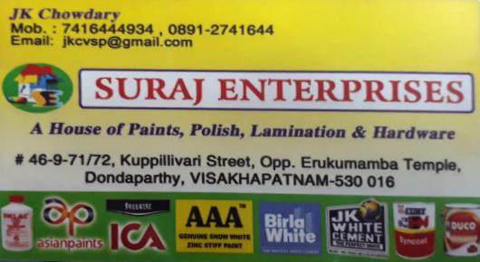 Suraj Enterprises Dondaparthi paints polish hardware lamination dealer in visakhapatnam,dondaparthy In Visakhapatnam, Vizag