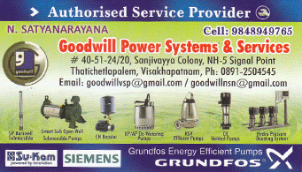 Goodwill Power Systems And Services Thatichetlapalem in Visakhapatnam Vizag,Thatichetlapalem In Visakhapatnam, Vizag