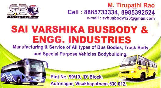 Sai Varshika Busbody and Engg Industries Autonagar in Visakhapatnam Vizag,Auto Nagar In Visakhapatnam, Vizag