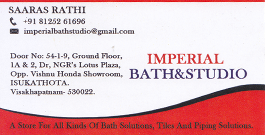 Imperial Bath And Studio Isukathota in Visakhapatnam Vizag,Isukathota In Visakhapatnam, Vizag
