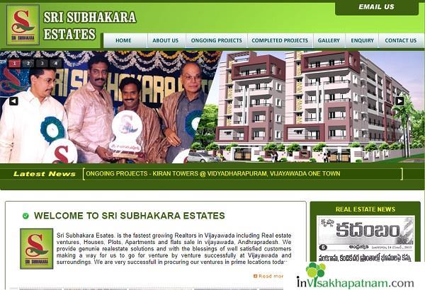 Sri Subhakara Estate vijayawada Website Template