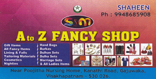A to Z Fancy Shop In Visakhapatnam, Vizag near Gajuwaka