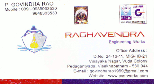 Raghavendra Engineering Works Pedagantyada in Visakhapatnam Vizag,Pedagantyada In Visakhapatnam, Vizag