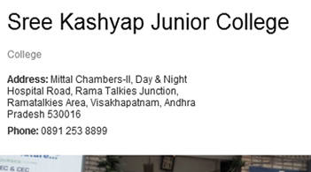 Sree Kashyap Junior College in visakhapatnam,Rama Talkies In Visakhapatnam, Vizag