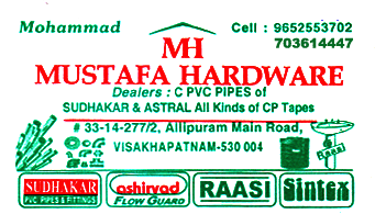 Mustafa Hardware in visakhapatnam,Allipuram  In Visakhapatnam, Vizag