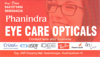 Phinindra Eye Care Opticals Dwarakanagar in vizag visakhapatnam,Dwarakanagar In Visakhapatnam, Vizag