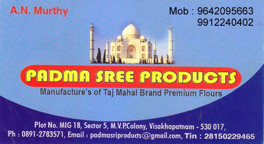 Padma Sree Products in Visakhapatnam Vizag,MVP Colony In Visakhapatnam, Vizag