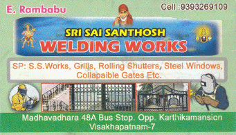 sri sai santhosh welding works in vizag visakhapatnam,Madhavadhara In Visakhapatnam, Vizag