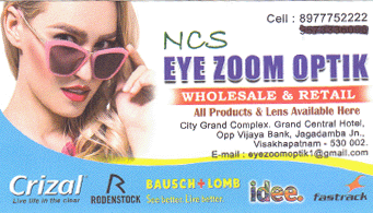NCS Eye Zoom Optix Jagadamba in vizag visakhapatnam,Jagadamba In Visakhapatnam, Vizag