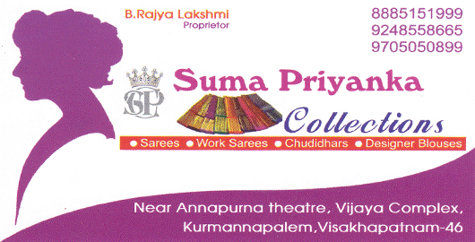 Suma Priyanka Collections Kumannapalem in Visakhapatnam Vizag,Kurmanpalem In Visakhapatnam, Vizag