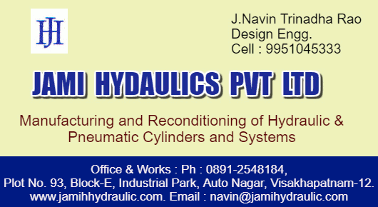 Jami Hydraulics Pvt Ltd Pneumatic Cylinders and Systems Autonagar in Visakhapatnam Vizag,Auto Nagar In Visakhapatnam, Vizag