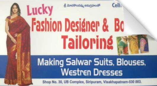 Lucky Fashion Designer and Boutique Tailoring Siripuram Visakhapatnam Vizag,siripuram In Visakhapatnam, Vizag
