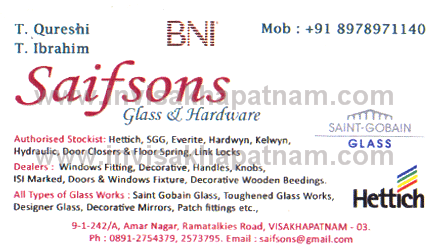 SAIFSONS Glass Hardware Ramatalkies road,Ramatalkies In Visakhapatnam, Vizag