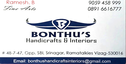 Bonthus Handicrafts And Interiors Ramatalkies in Visakhapatnam Vizag,Ramatalkies In Visakhapatnam, Vizag