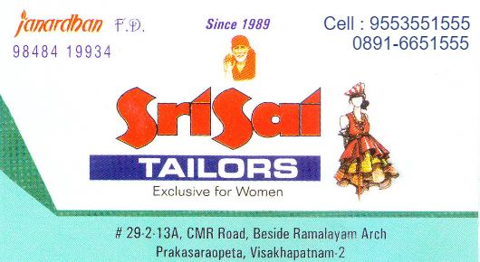 sri sai tailors exclusive for women cbm compound,Prakashraopeta In Visakhapatnam, Vizag