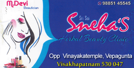 Sri Sai Sneha Harbal Beauty Clinic Vepagunta in Visakhapatnam Vizag,Vepagunta In Visakhapatnam, Vizag