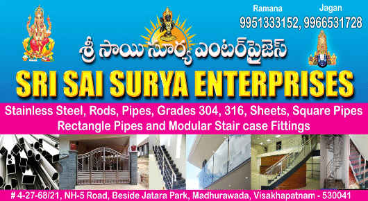 Sri Sai Surya Enterprises Stainless Steel Railing Madhurawada in Visakhapatnam Vizag,Madhurawada In Visakhapatnam, Vizag