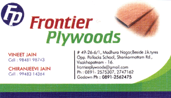 Frontier Plywoods Shankarmattam Road Visakhapatnam Vizag,Sankaramattam In Visakhapatnam, Vizag