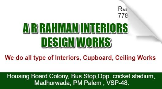AR Rahman Interiors Design Works Madhurawada in Visakhapatnam Vizag,Madhurawada In Visakhapatnam, Vizag
