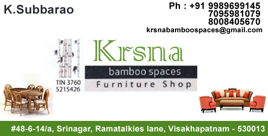 Krsna Bamboo Spaces Furniture Shop Ramatalkies in Visakhapatnam Vizag,Rama Talkies In Visakhapatnam, Vizag