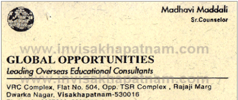 global opportunities dwarakanagar 112,Dwarakanagar In Visakhapatnam, Vizag
