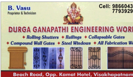 Durga Ganapathi Engineering Works Promoters Beach Road in Visakhapatnam Vizag,beach road  In Visakhapatnam, Vizag