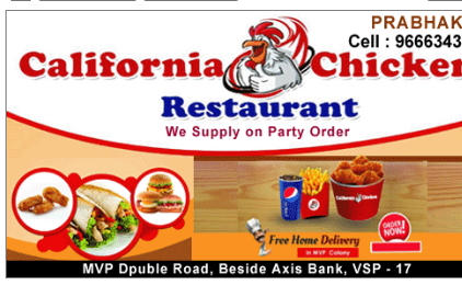 Californica Chicken Restaurant MVP Double Road in Visakhapatnam Vizag,MVP Double Road In Visakhapatnam, Vizag