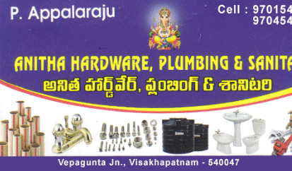 Anitha Hardware Plumbing And Sanitary Vepagunta Jn in Visakhapatnam Vizag,Vepagunta In Visakhapatnam, Vizag