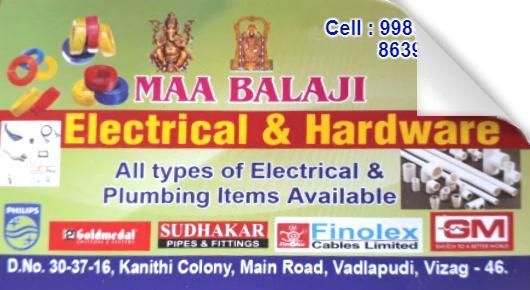 Maa Balaji Electrical Hardware Vadlapudi in Visakhapatnam Vizag,Vadlapudi In Visakhapatnam, Vizag