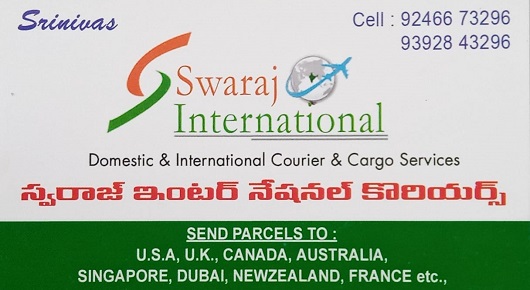 Swaraj International Courier and Cargo Service near Vadlapudi in Visakhapatnam Vizag,Vadlapudi In Visakhapatnam, Vizag