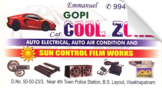gopi car cool zone bs layoutt vehicle ac repair auto electrical sun conrol film works in visakhapatnam vizag,BS Layout In Visakhapatnam, Vizag