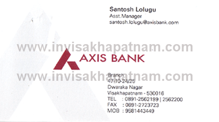 Axis bank Dwarkanagar,Dwarakanagar In Visakhapatnam, Vizag