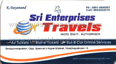 Sri Enterprises Travels Resavanipalem,Resapuvanipalem In Visakhapatnam, Vizag