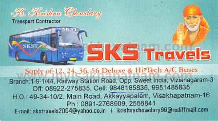 SKS Travels Akkayyapalem,Akkayyapalem In Visakhapatnam, Vizag