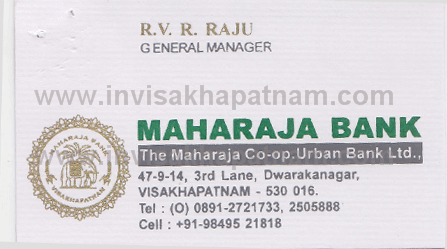 MAHARAJA Bank Dwarkanagar,Dwarakanagar In Visakhapatnam, Vizag
