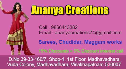 Ananya Creations Madhavadhara in Visakhapatnam Vizag,Madhavadhara In Visakhapatnam, Vizag