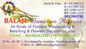 Balaji Banerjee Flowers in visakhapatnam,dondaparthy In Visakhapatnam, Vizag