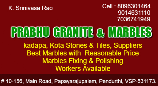 Prabhu Granite and Marble Dealers Pendurthi in Visakhapatnam Vizag,Pendurthi In Visakhapatnam, Vizag
