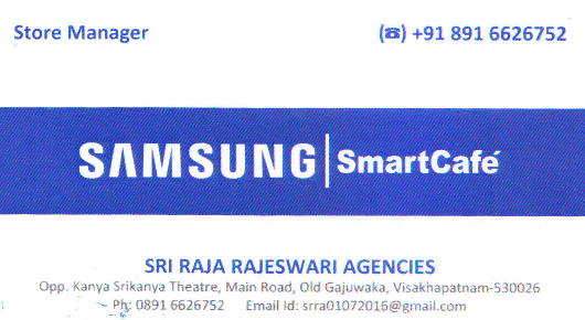 Sri Raja Rajeswari Agencies Samsung Smartcafe Mobiles Sales Old Gajuawadaka in Visakhapatnam Vizag,Old Gajuwaka In Visakhapatnam, Vizag