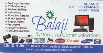 Balaji Systems And Communications in Visakhapatnam,Visakhapatnam In Visakhapatnam, Vizag