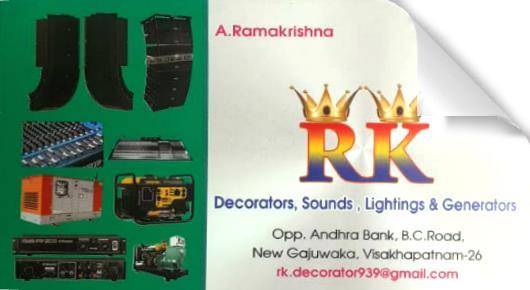 RK Decorators Sounds Lightings Generators New Gajuwaka Visakhapatnam,New Gajuwaka In Visakhapatnam, Vizag