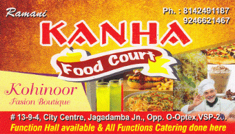 Kanha Food Court in visakhapatnam,Jagadamba In Visakhapatnam, Vizag