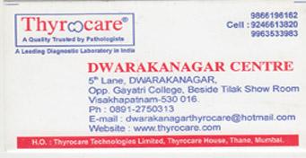 Thyrocare in visakhapatnam,Dwarakanagar In Visakhapatnam, Vizag