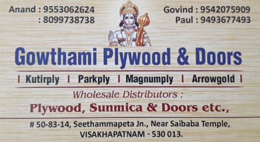 Gowthami Plywood Doors Dealers Seethammapeta Vizag Visakhapatnam,Seethammapeta In Visakhapatnam, Vizag