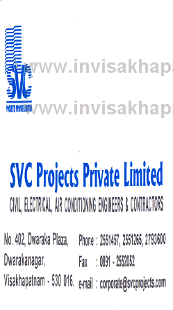 SVC projects contractors Dwarkanagar,Dwarakanagar In Visakhapatnam, Vizag