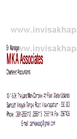 MKA Associates Walter Uplands,CBM Compound In Visakhapatnam, Vizag
